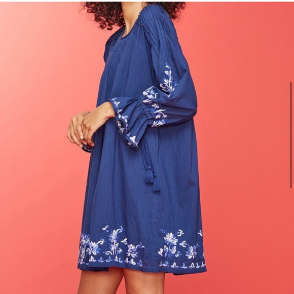 Roller Rabbit Lotus Embroidery Juniper Dress in Blue - Picture 11 of 11